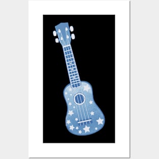 Blue Star Guitar Posters and Art